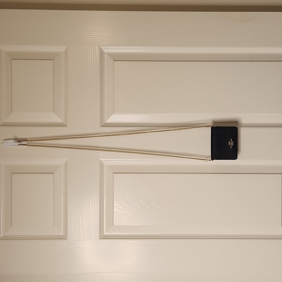 Coach Women's Black/Gold Mini Wallet on a Chain - Picture 9 of 14